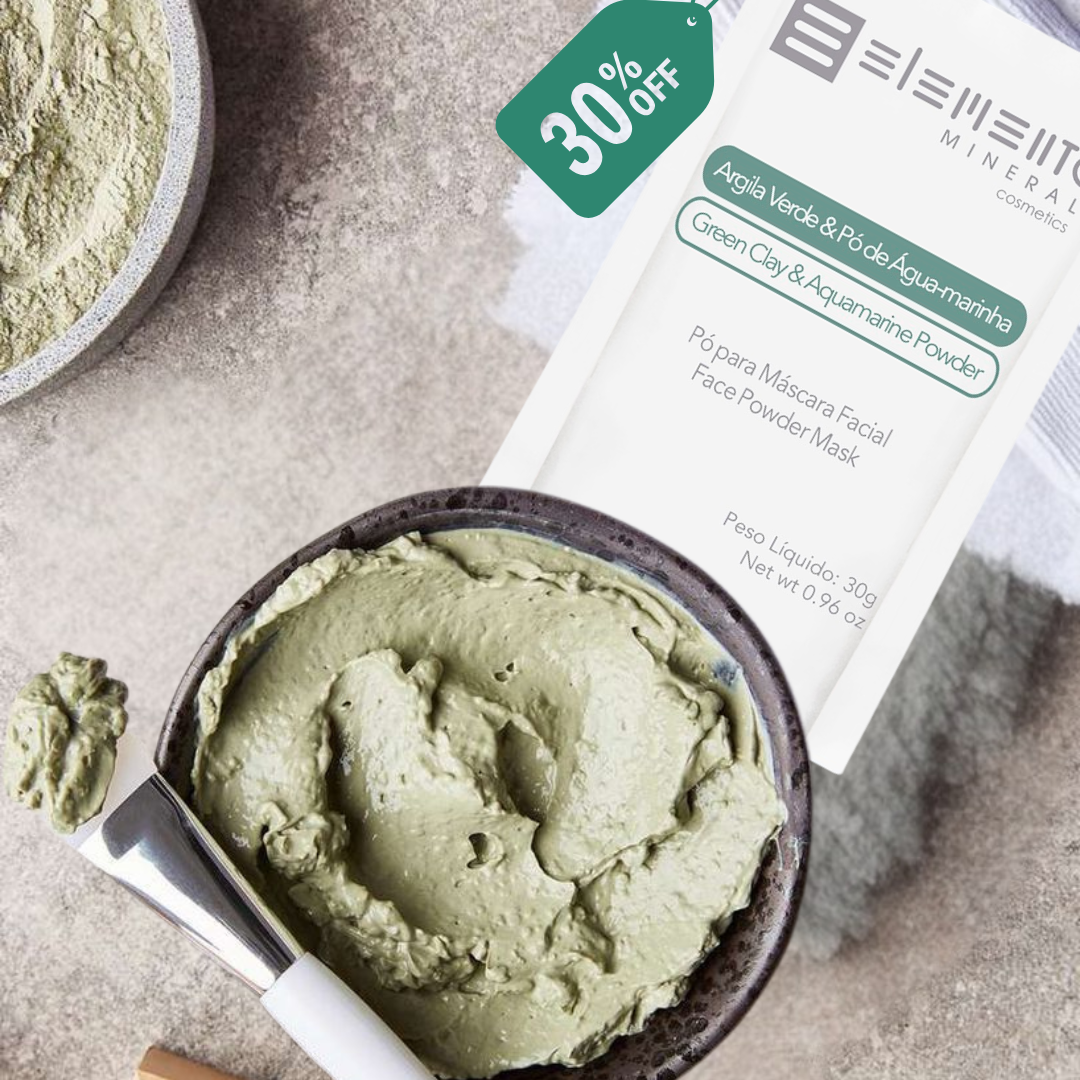 Argila Verde com Pó de Aguamarinha 30g