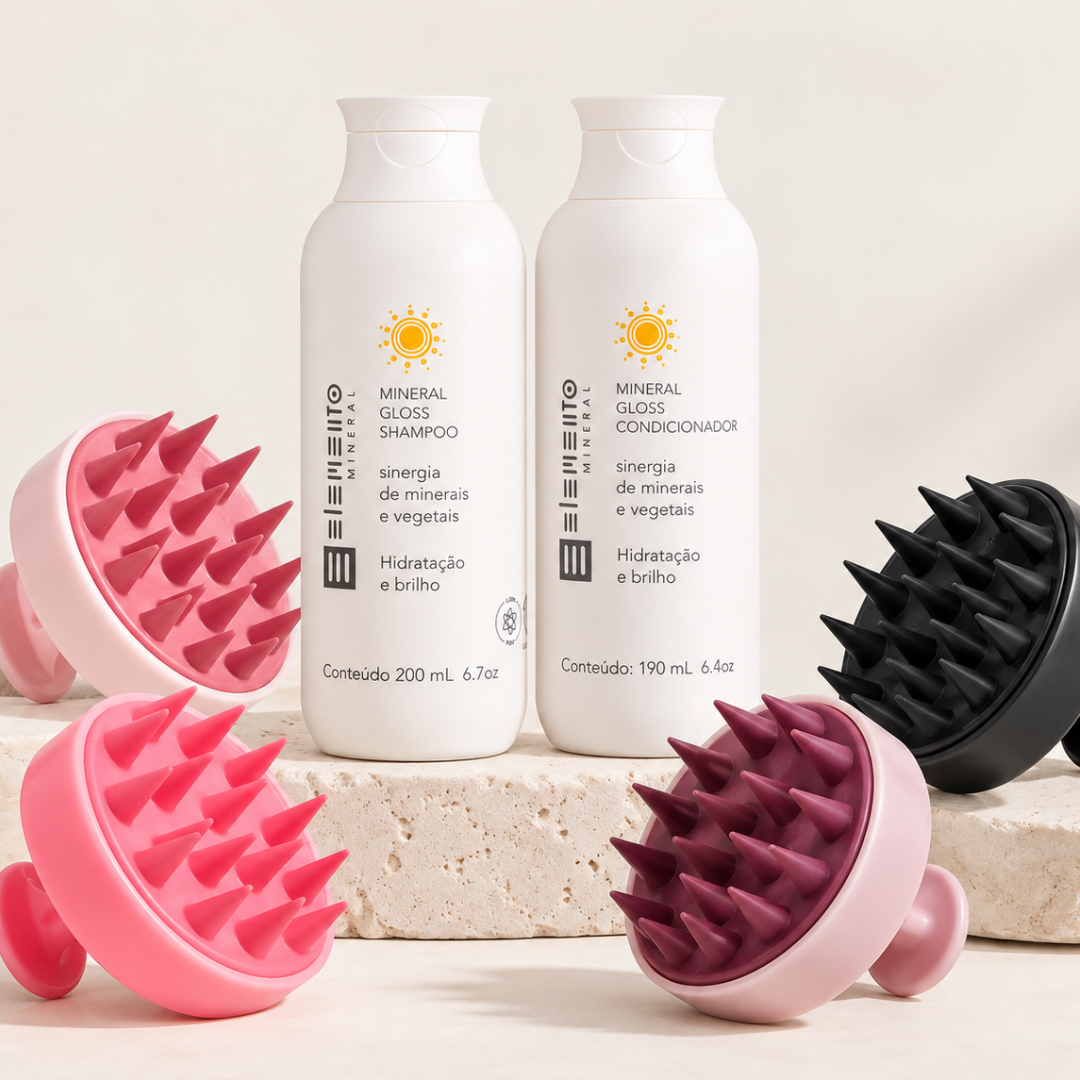 Shampoo e Condicionador Mineral Gloss + Brinde Massageador Capilar